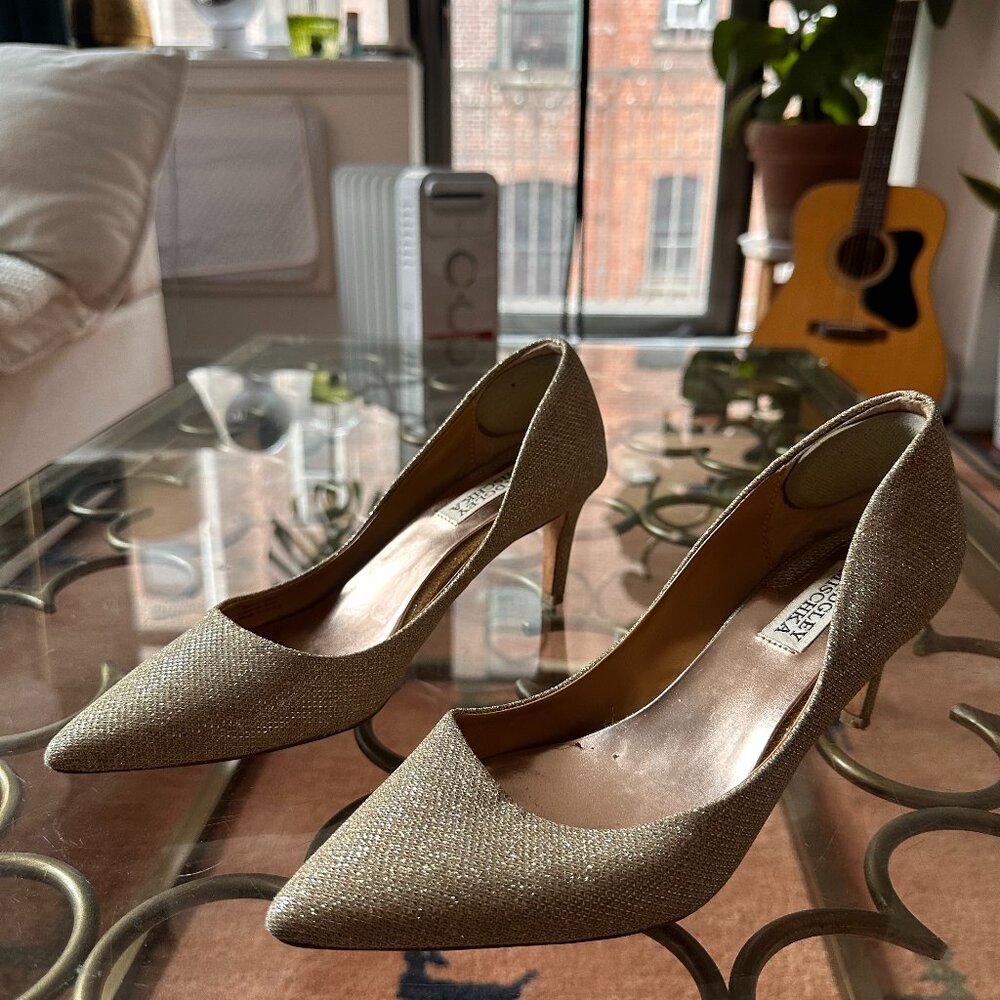 Sparkly Champagne Badgley Mischka Heels Size 7.5